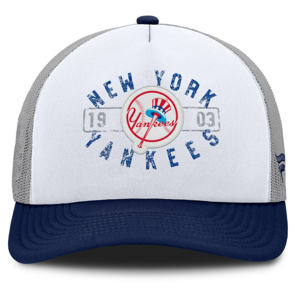 New York Yankees Designated A-Frame Foam Front Trucker Adjustable Hat White/Navy