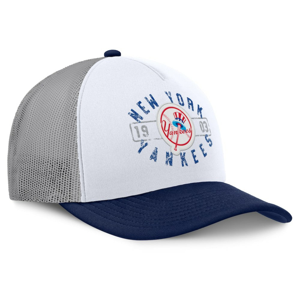 New York Yankees Designated A-Frame Foam Front Trucker Adjustable Hat White/Navy