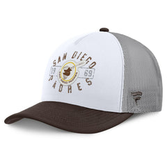 San Diego Padres Designated A-Frame Foam Front Trucker Adjustable Hat White/Brown