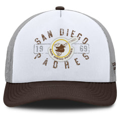 San Diego Padres Designated A-Frame Foam Front Trucker Adjustable Hat White/Brown