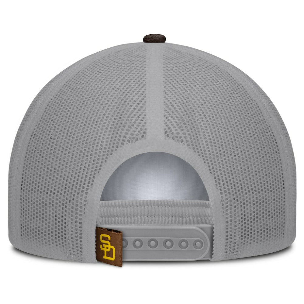 San Diego Padres Designated A-Frame Foam Front Trucker Adjustable Hat White/Brown