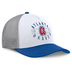 Atlanta Braves Designated A-Frame Foam Front Trucker Adjustable Hat White/Royal