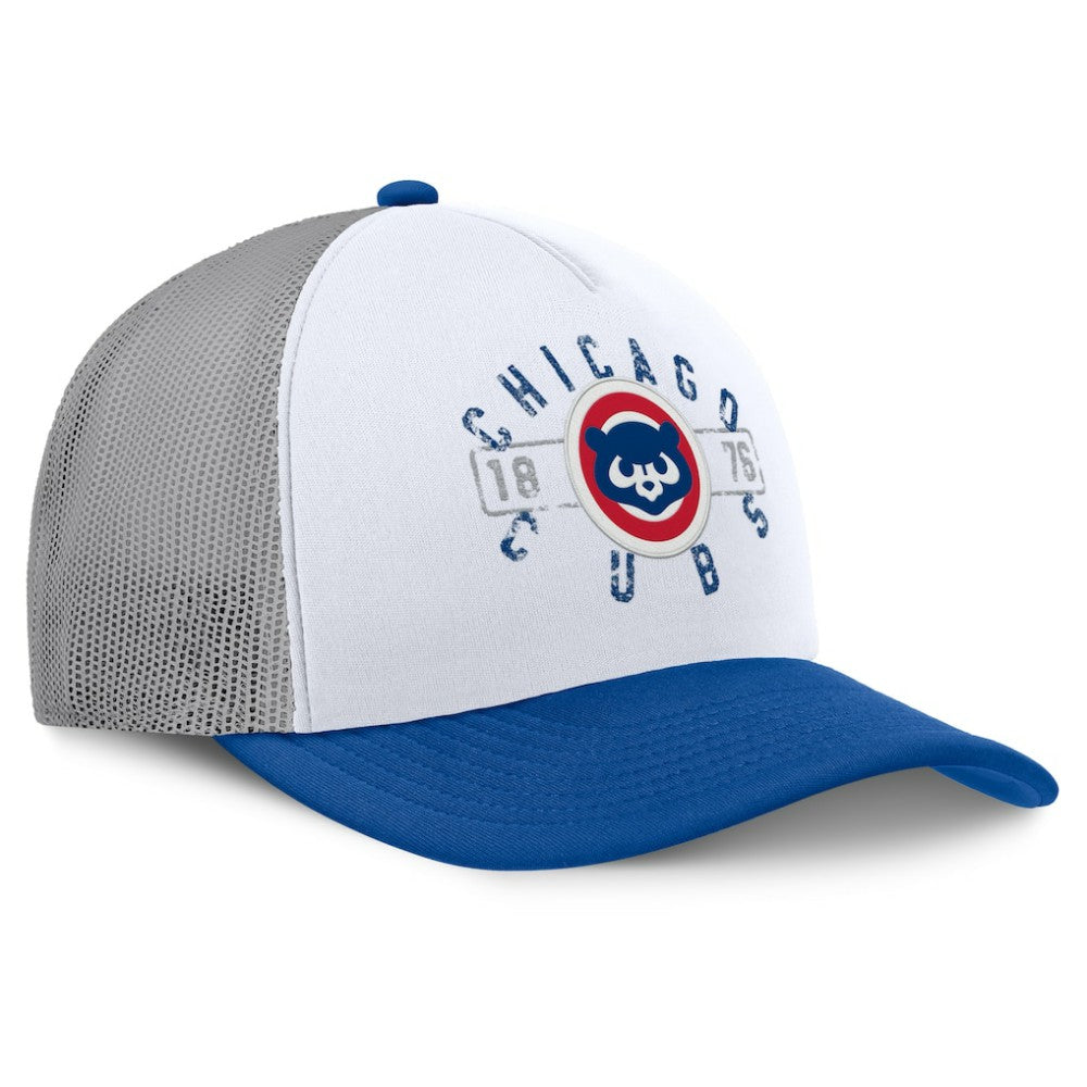 Chicago Cubs Designated A-Frame Foam Front Trucker Adjustable Hat White/Royal