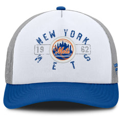 New York Mets Designated A-Frame Foam Front Trucker Adjustable Hat White/Royal