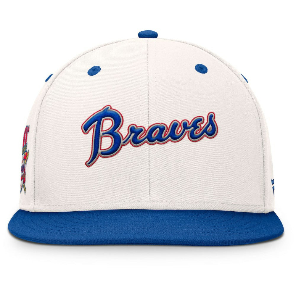 Atlanta Braves Unit Fitted Hat Cream/Royal