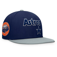 Houston Astros Yard Fitted Hat Navy/Gray