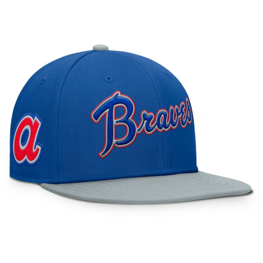 Atlanta Braves Yard Fitted Hat Royal/Gray