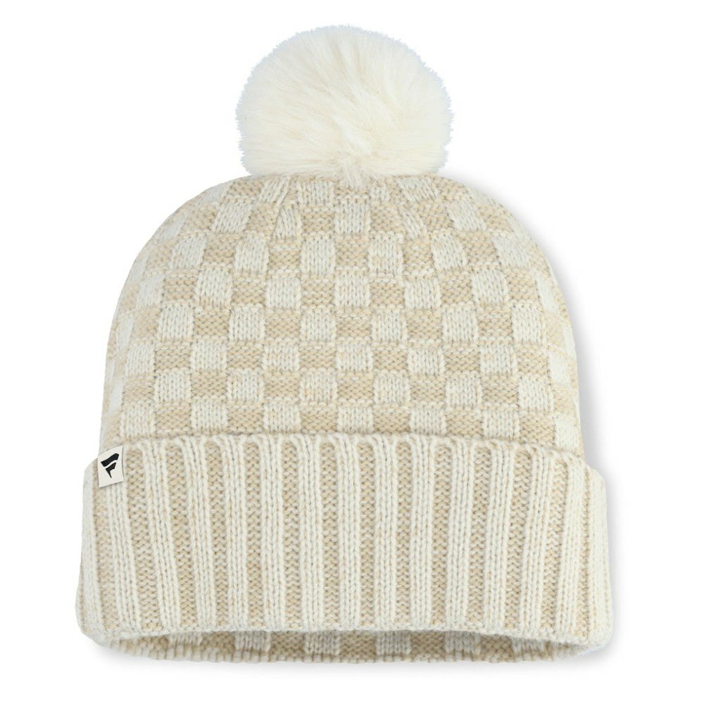 Pittsburgh Pirates Women's Matchstick Cuffed Knit Hat with Pom- Natural