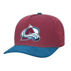 Colorado Avalanche Mitchell & Ness May Flowers Pro Crown Adjustable Hat Burgundy/Blue