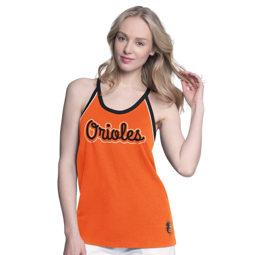 Baltimore Orioles G-III 4Her by Carl Banks Women's Curveball Racerback Tank Top Orange