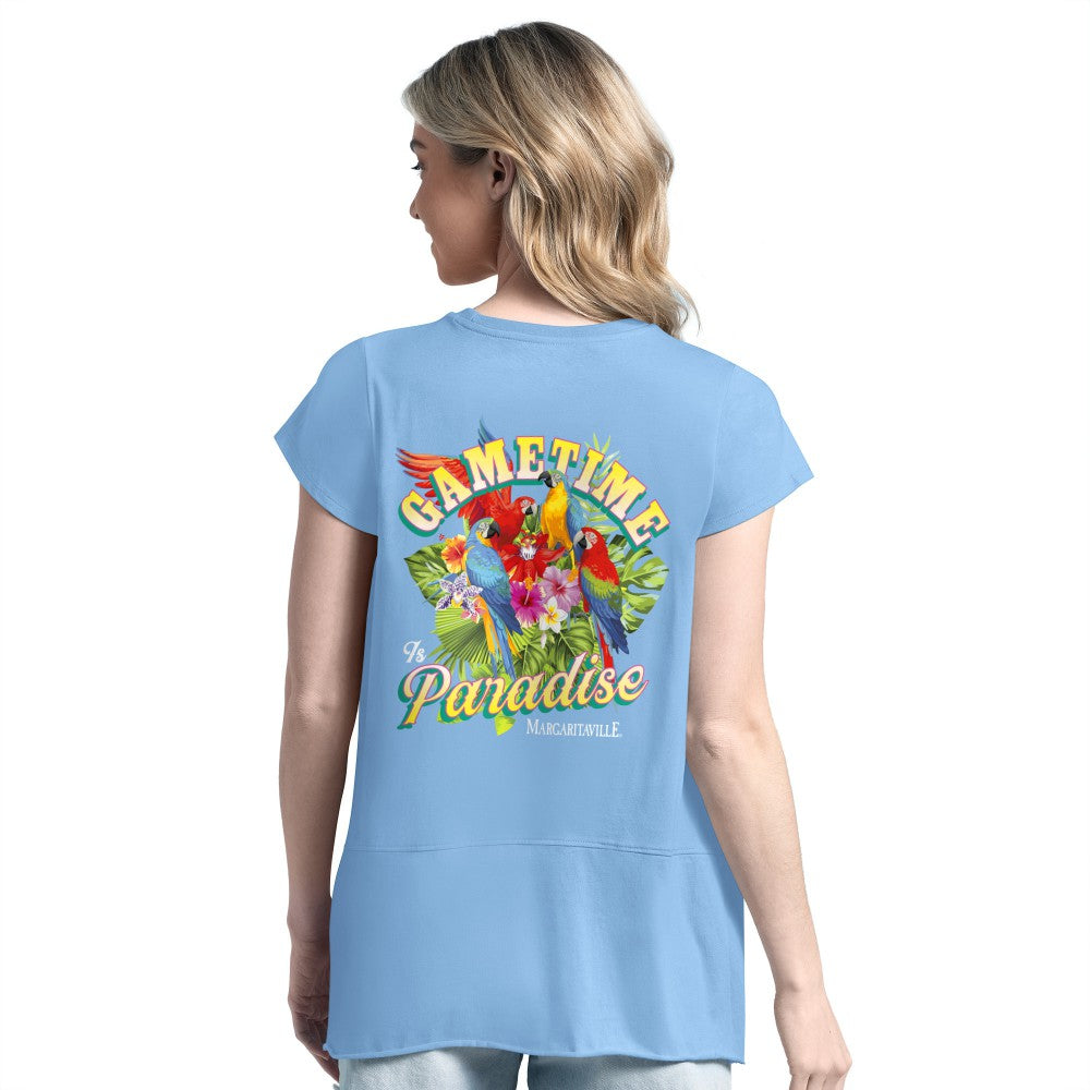 Houston Astros Margaritaville Women's Gametime is Paradise T-Shirt Light Blue