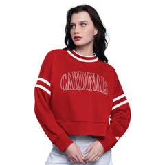 St. Louis Cardinals Starter Women's Power Play Cropped Pullover Sweatshirt Red