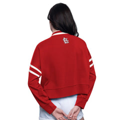 St. Louis Cardinals Starter Women's Power Play Cropped Pullover Sweatshirt Red