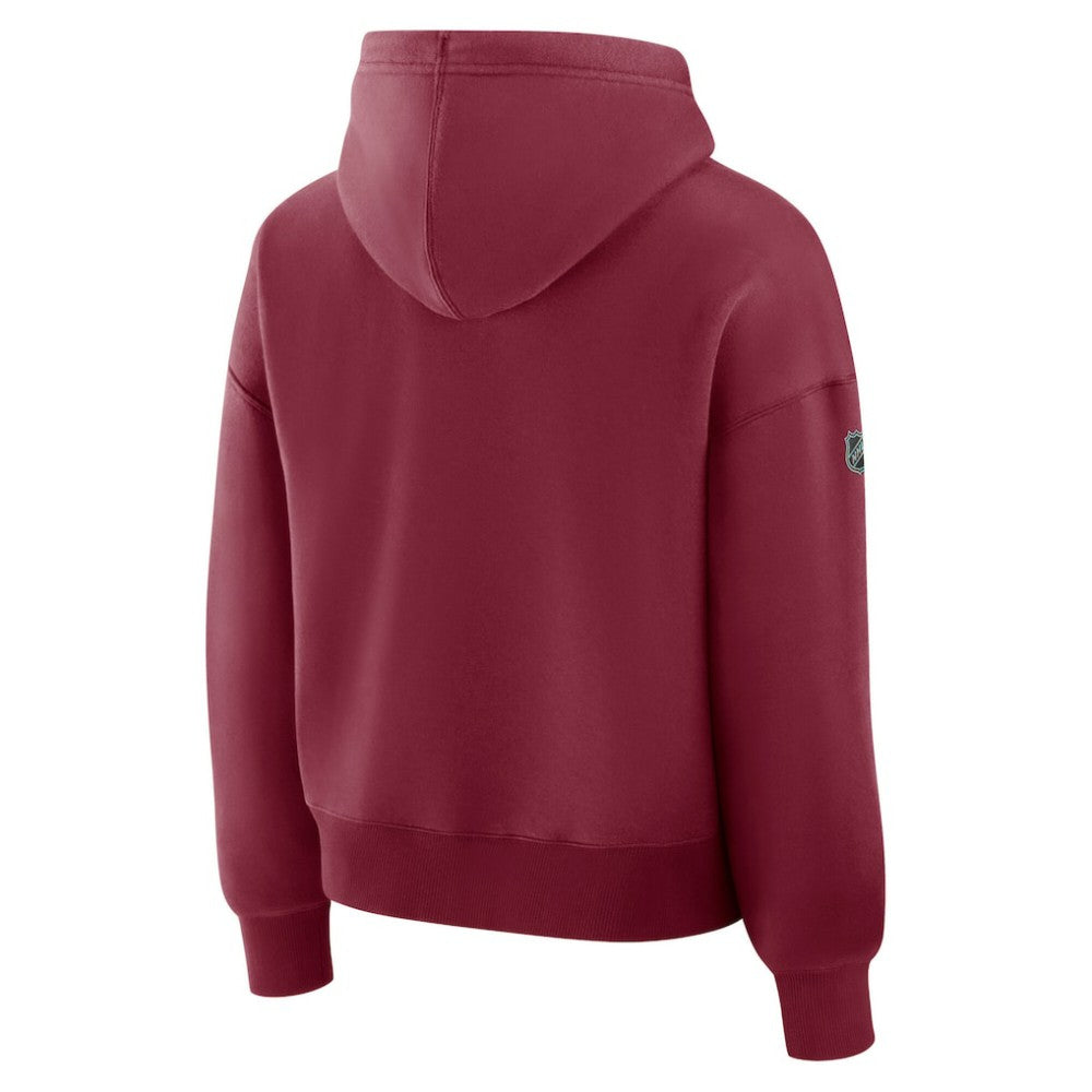 Colorado Avalanche Fanatics Women's Authentic Pro Primary Pullover Hoodie Burgundy