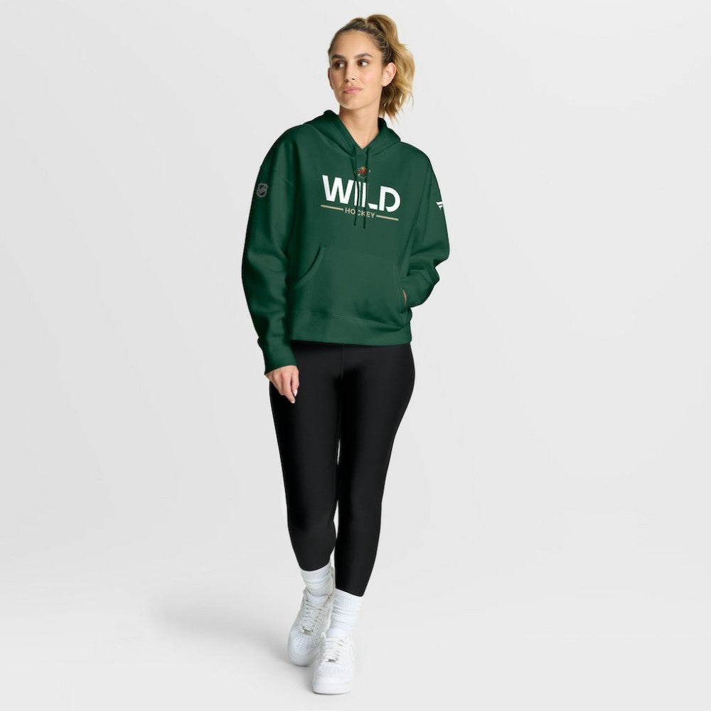 Minnesota Wild Fanatics Women's Authentic Pro Primary Pullover Hoodie Green