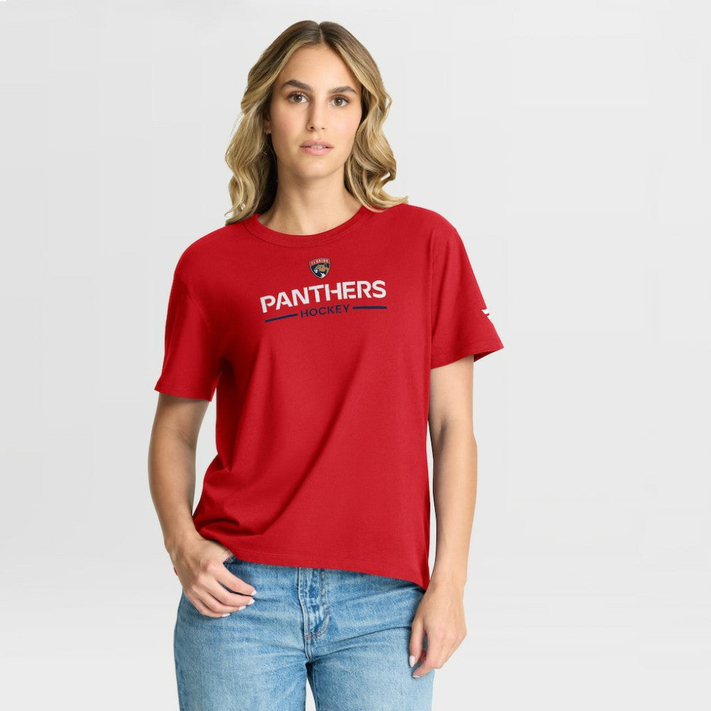 Florida Panthers Fanatics Women's Authentic Pro Primary T-Shirt Red