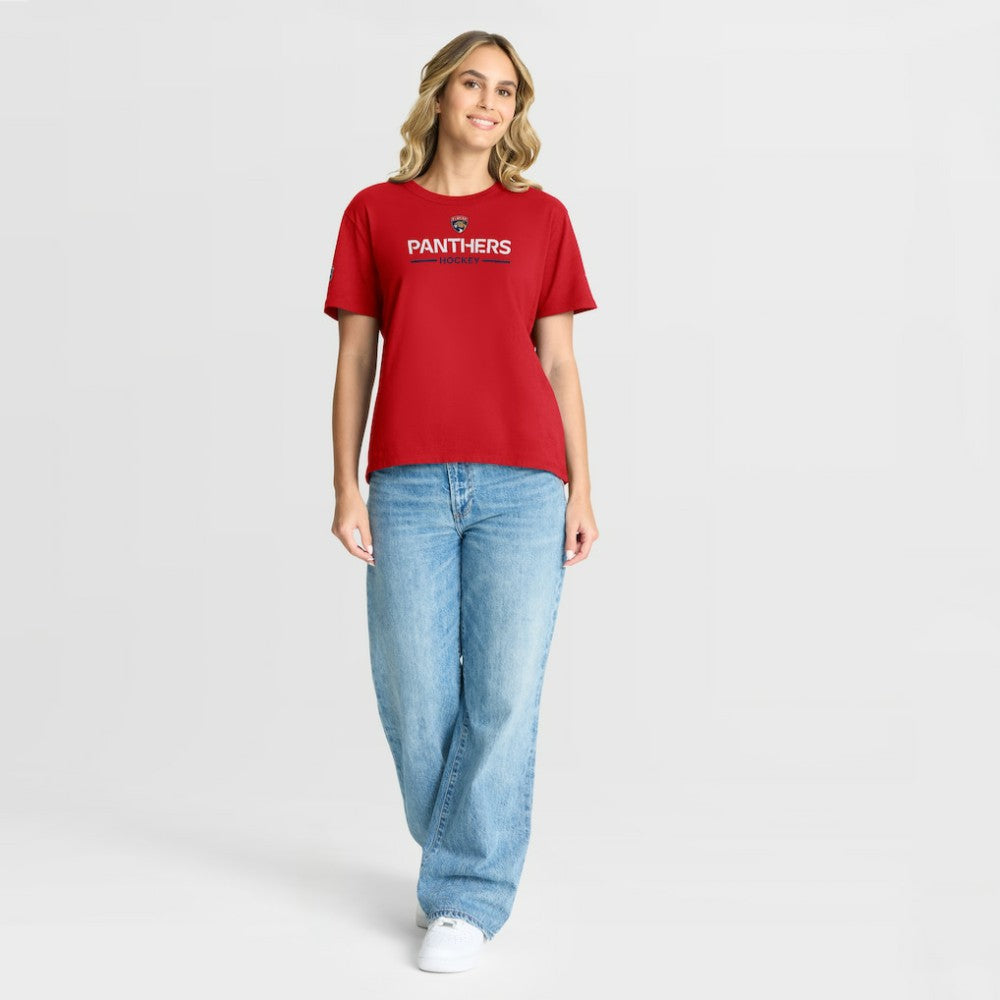 Florida Panthers Fanatics Women's Authentic Pro Primary T-Shirt Red