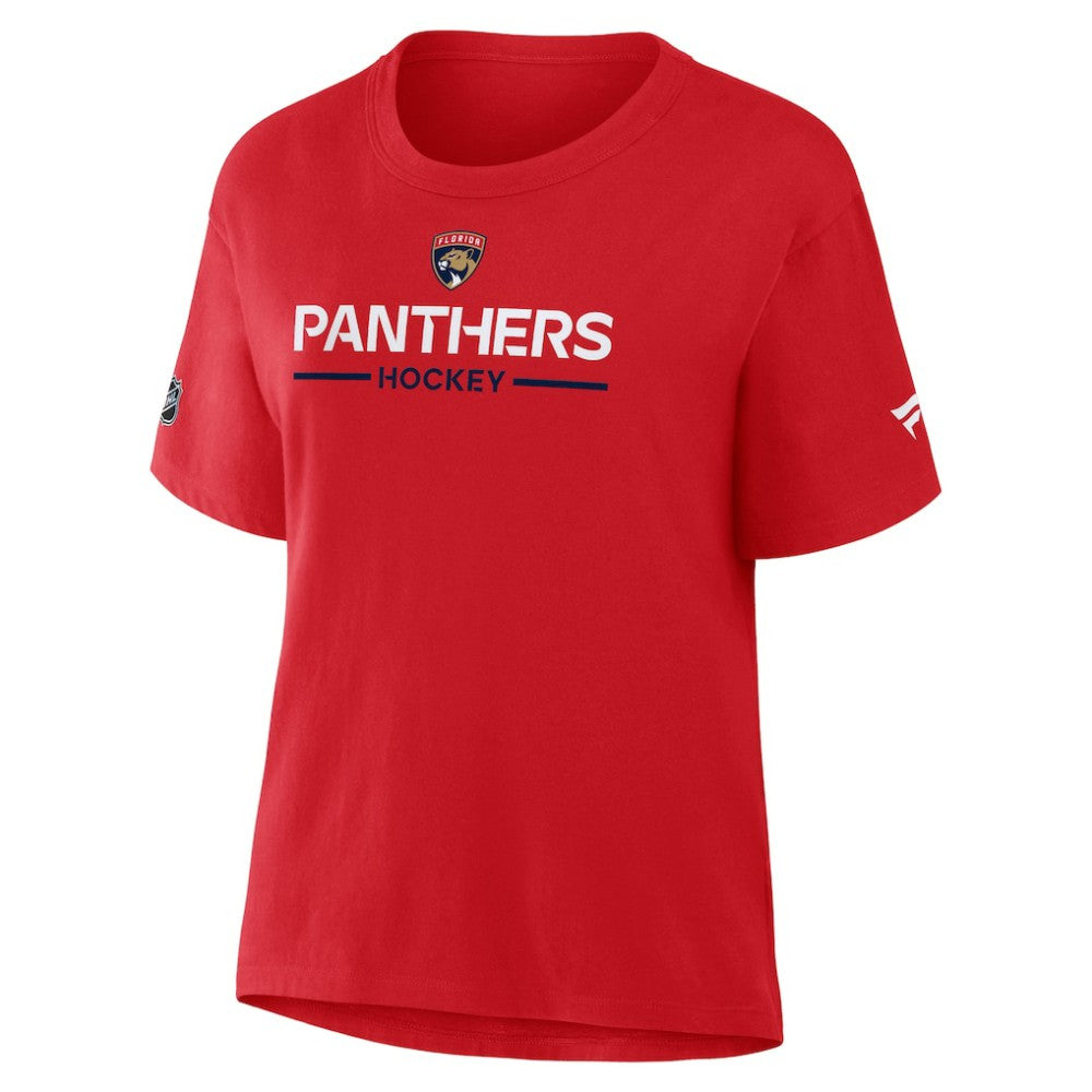 Florida Panthers Fanatics Women's Authentic Pro Primary T-Shirt Red