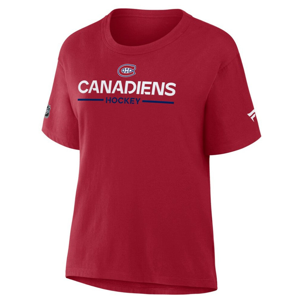 Montreal Canadiens Fanatics Women's Authentic Pro Primary T-Shirt Red