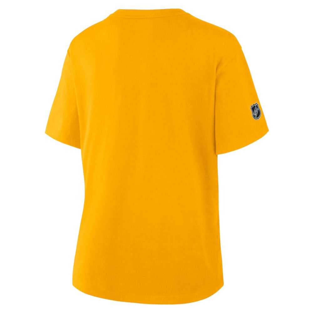 Boston Bruins Fanatics Women's Authentic Pro Primary T-Shirt Gold