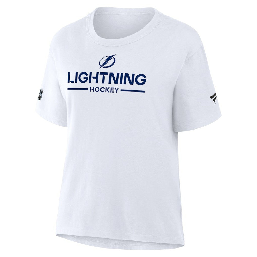 Tampa Bay Lightning Fanatics Women's Authentic Pro Primary T-Shirt White