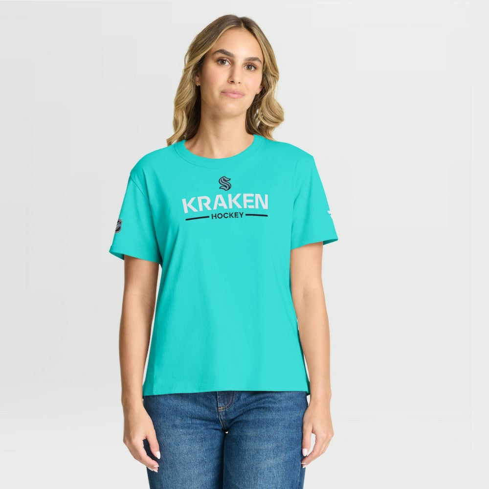 Seattle Kraken Fanatics Women's Authentic Pro Primary T-Shirt Ice Blue