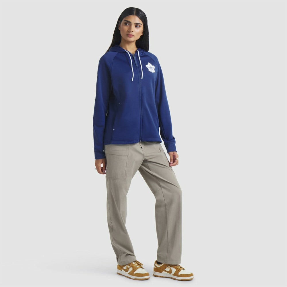 Toronto Maple Leafs Fanatics Women's Authentic Pro Rink Raglan Full-Zip Hoodie Blue