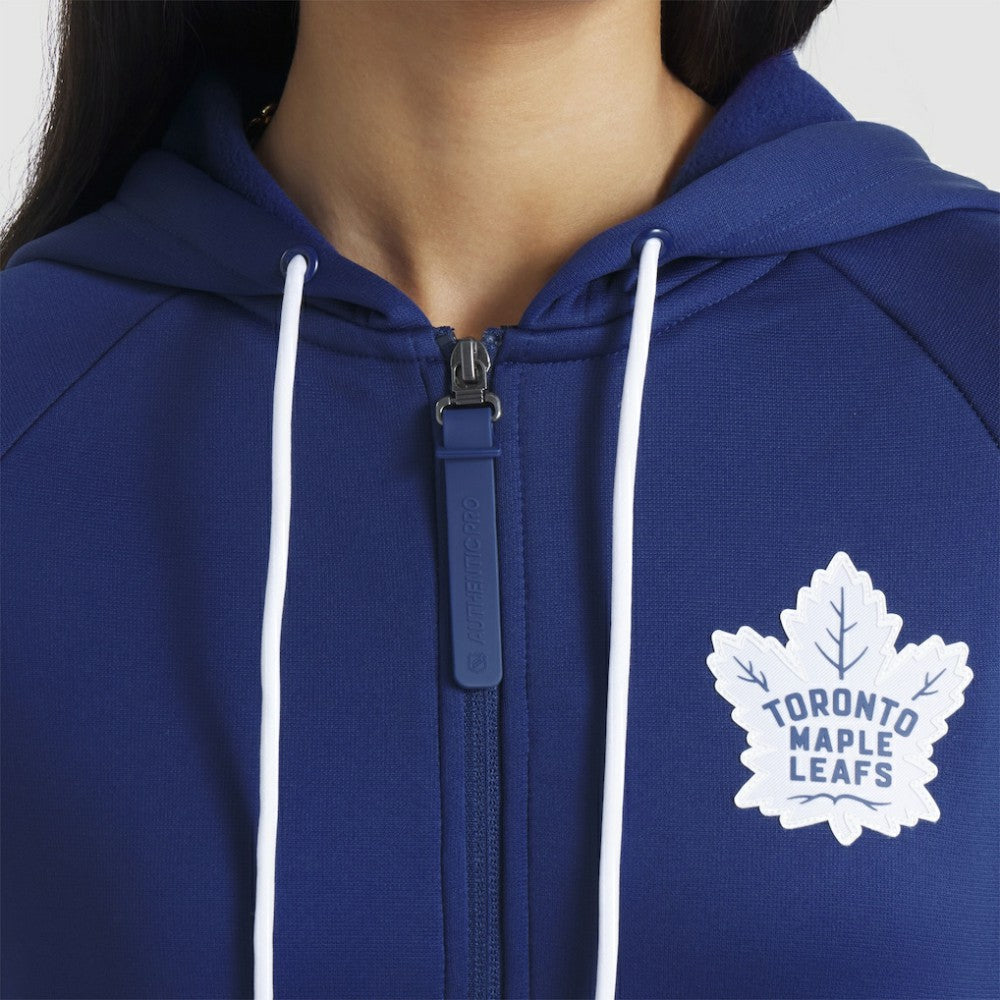 Toronto Maple Leafs Fanatics Women's Authentic Pro Rink Raglan Full-Zip Hoodie Blue