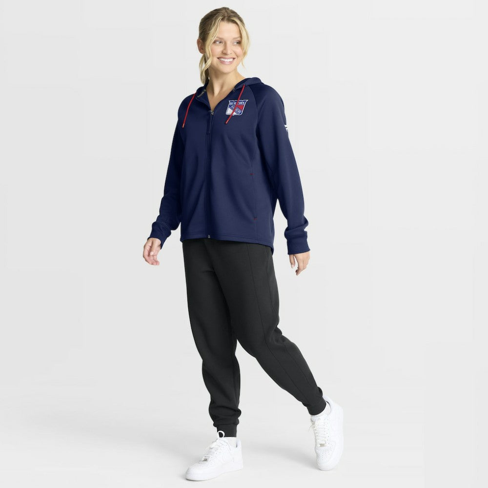 New York Rangers Fanatics Women's Authentic Pro Rink Raglan Full-Zip Hoodie Navy