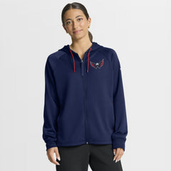 Washington Capitals Fanatics Women's Authentic Pro Rink Raglan Full-Zip Hoodie Navy