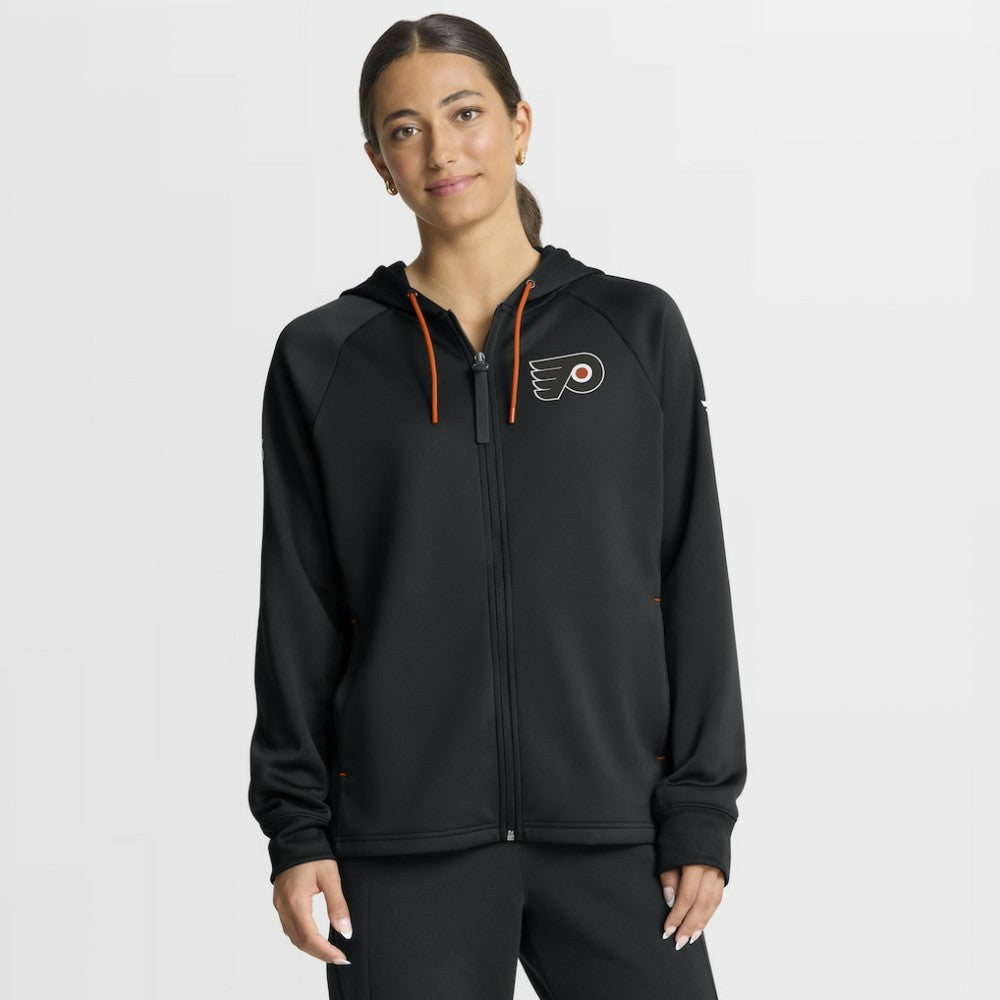 Philadelphia Flyers Fanatics Women's Authentic Pro Rink Raglan Full-Zip Hoodie Black