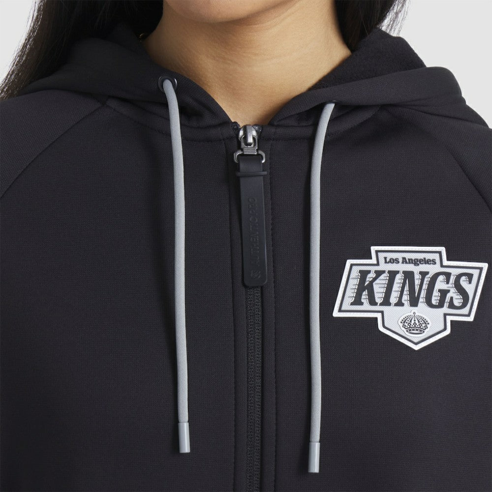 Los Angeles Kings Fanatics Women's Authentic Pro Rink Raglan Full-Zip Hoodie Black