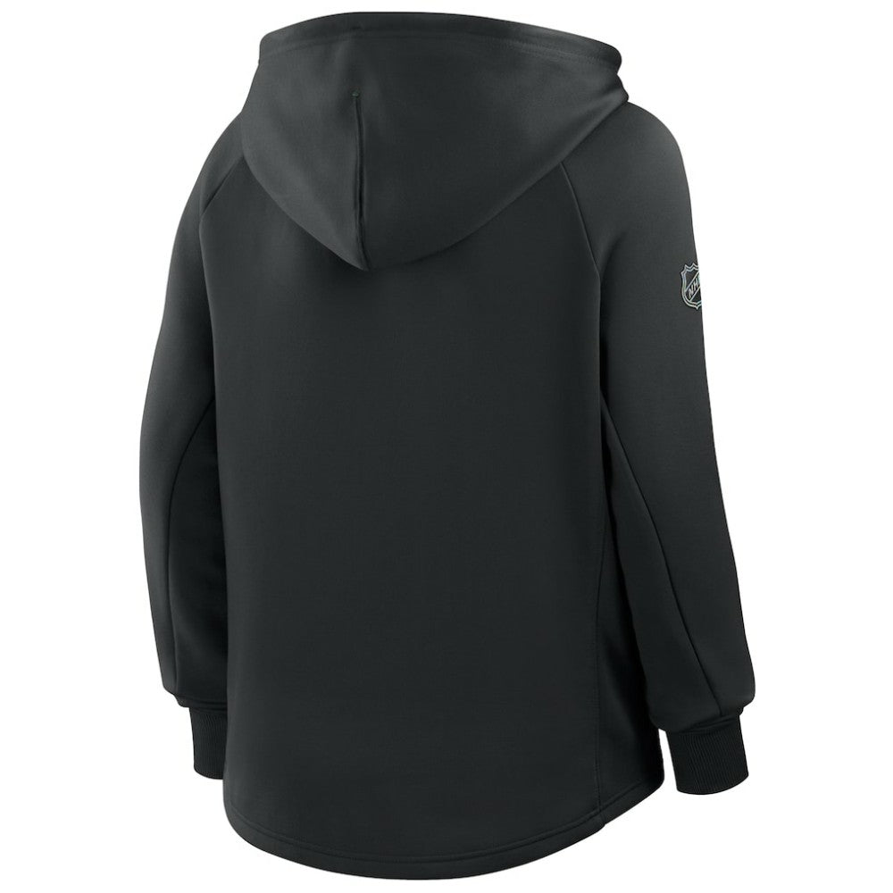 Minnesota Wild Fanatics Women's Authentic Pro Rink Raglan Full-Zip Hoodie Black