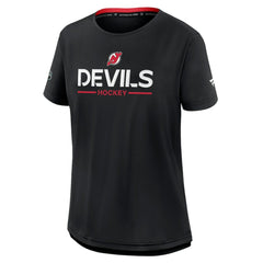 New Jersey Devils Fanatics Women's Authentic Pro Rink Tech T-Shirt Black