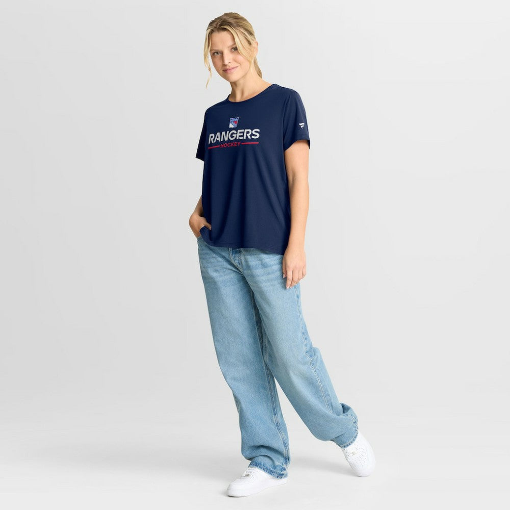 New York Rangers Fanatics Women's Authentic Pro Rink Tech T-Shirt Navy