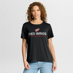 Detroit Red Wings Fanatics Women's Authentic Pro Rink Tech T-Shirt Black