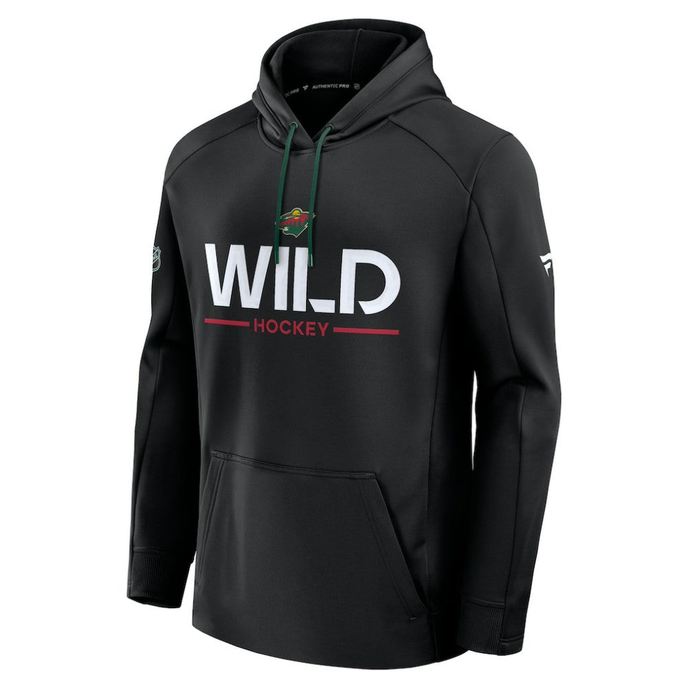 Minnesota Wild Fanatics Authentic Pro Rink Hoodie Black