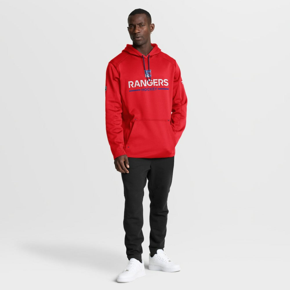New York Rangers Fanatics Authentic Pro Rink Hoodie Red