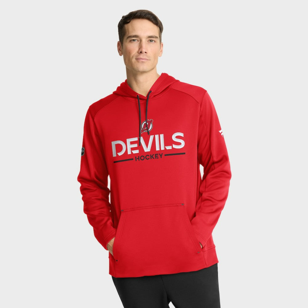 New Jersey Devils Fanatics Authentic Pro Rink Hoodie Red
