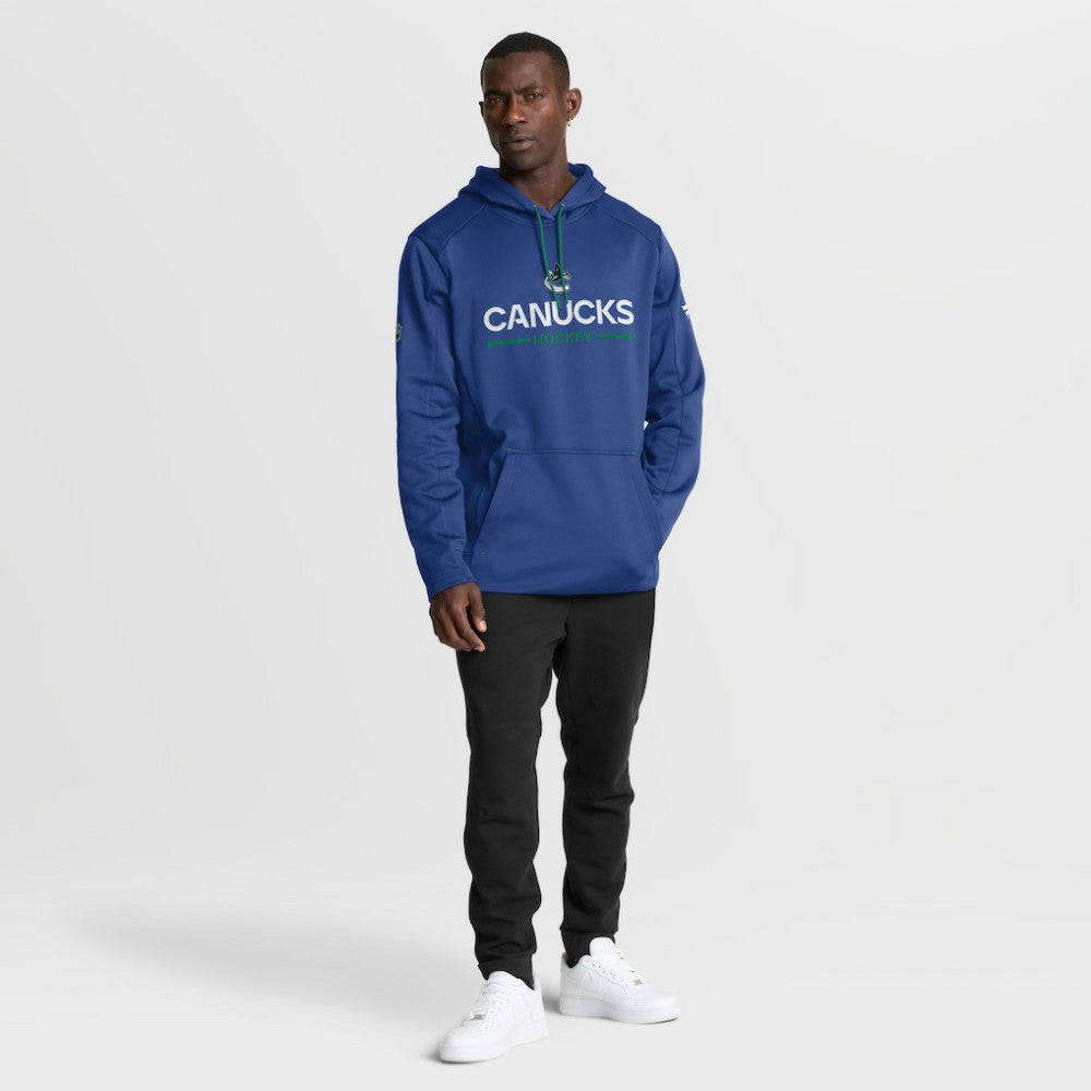 Vancouver Canucks Fanatics Authentic Pro Rink Hoodie Blue