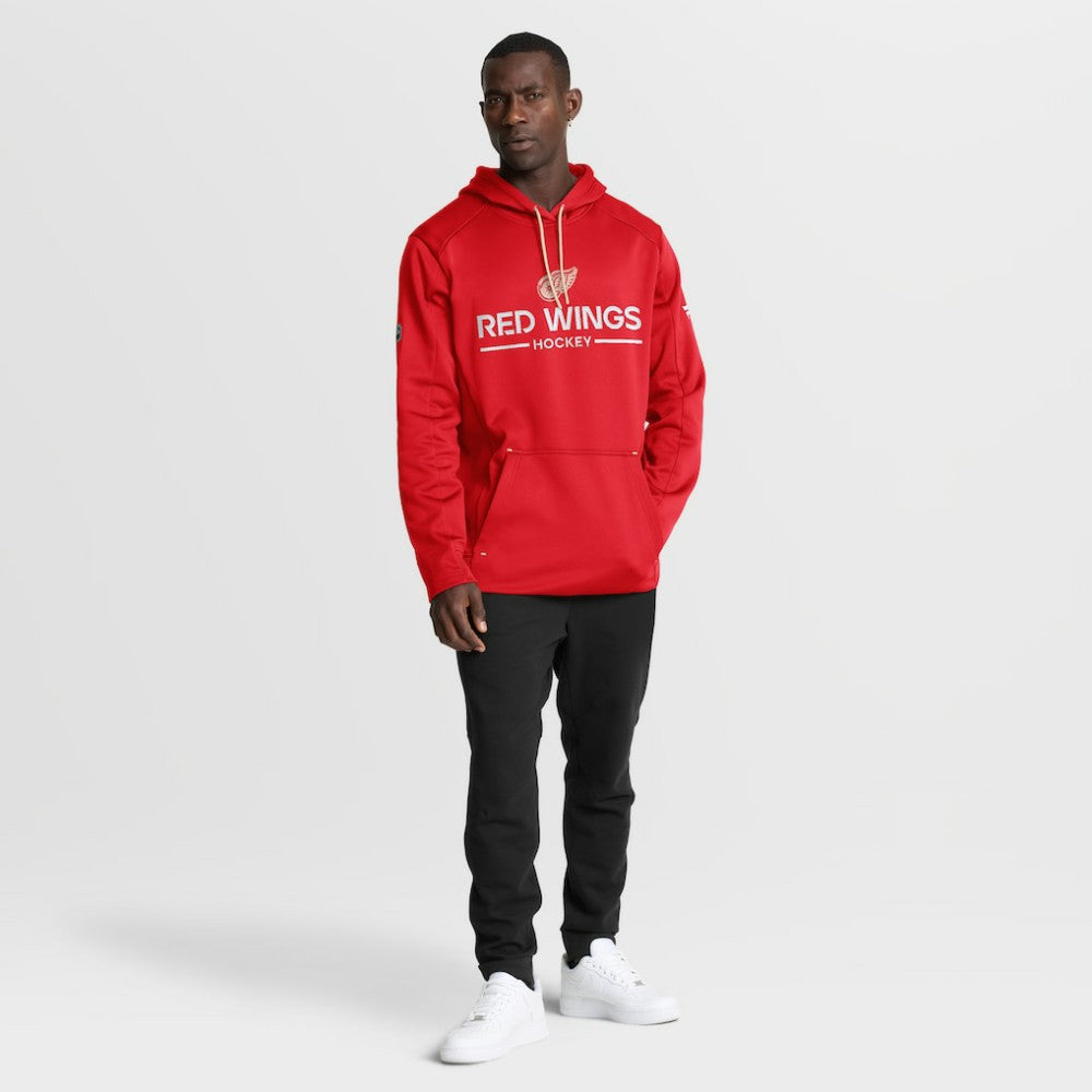 Detroit Red Wings Fanatics Authentic Pro Centennial Rink Hoodie - Red
