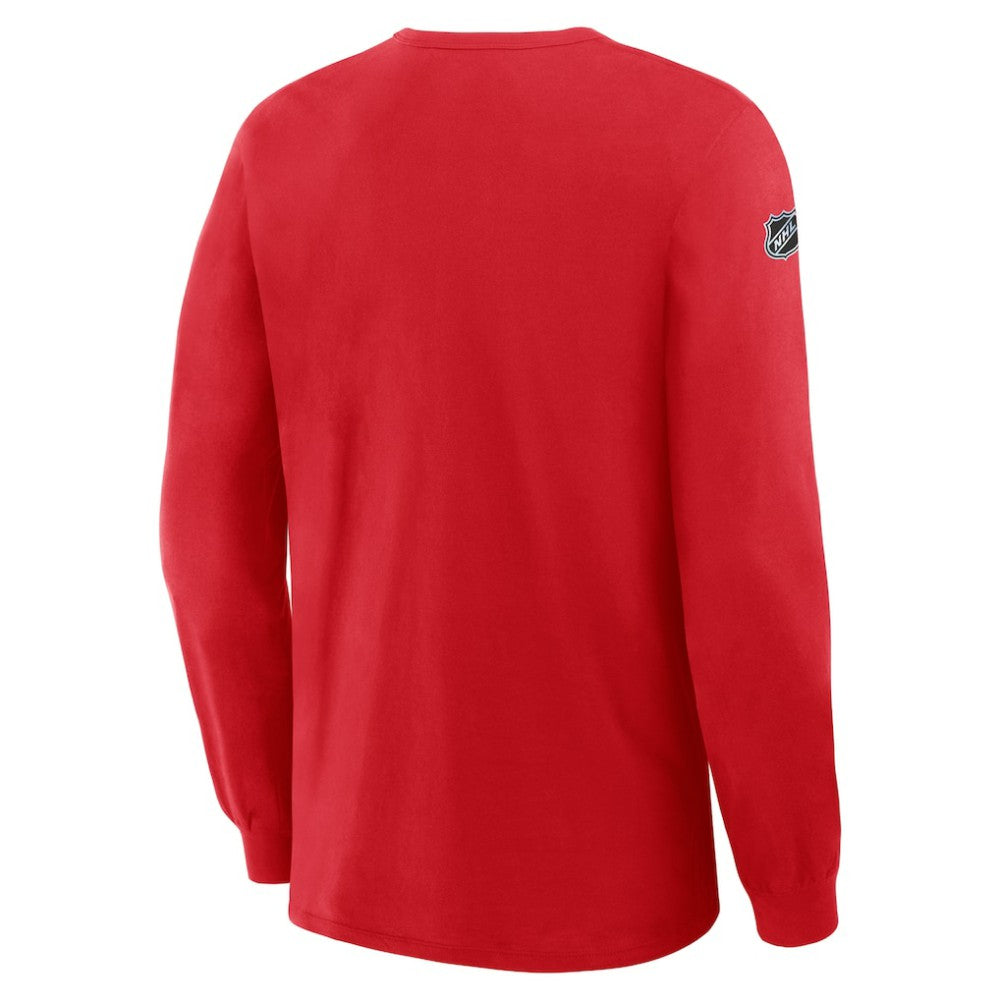 Detroit Red Wings Fanatics Authentic Pro Property Of Practice Long Sleeve T-Shirt Red