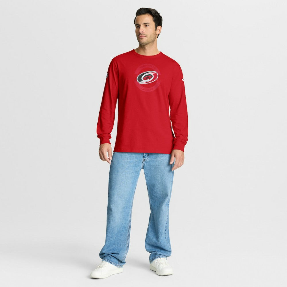 Carolina Hurricanes Fanatics Authentic Pro Property Of Practice Long Sleeve T-Shirt Red