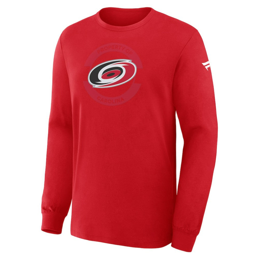 Carolina Hurricanes Fanatics Authentic Pro Property Of Practice Long Sleeve T-Shirt Red