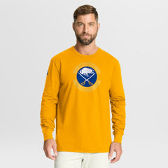 Buffalo Sabres Fanatics Authentic Pro Property Of Practice Long Sleeve T-Shirt Gold