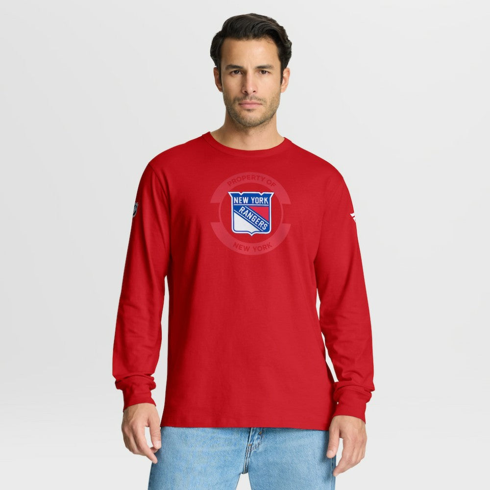 New York Rangers Fanatics Authentic Pro Property Of Practice Long Sleeve T-Shirt Red