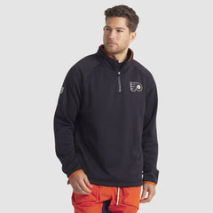 Philadelphia Flyers Fanatics Authentic Pro Rink Raglan Quarter-Zip Pullover Black