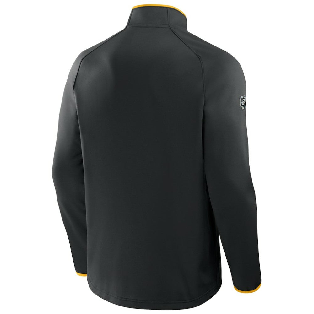 Pittsburgh Penguins Fanatics Authentic Pro Rink Raglan Quarter-Zip Pullover Black
