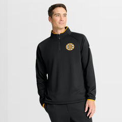Boston Bruins Fanatics Authentic Pro Rink Raglan Quarter-Zip Pullover Black