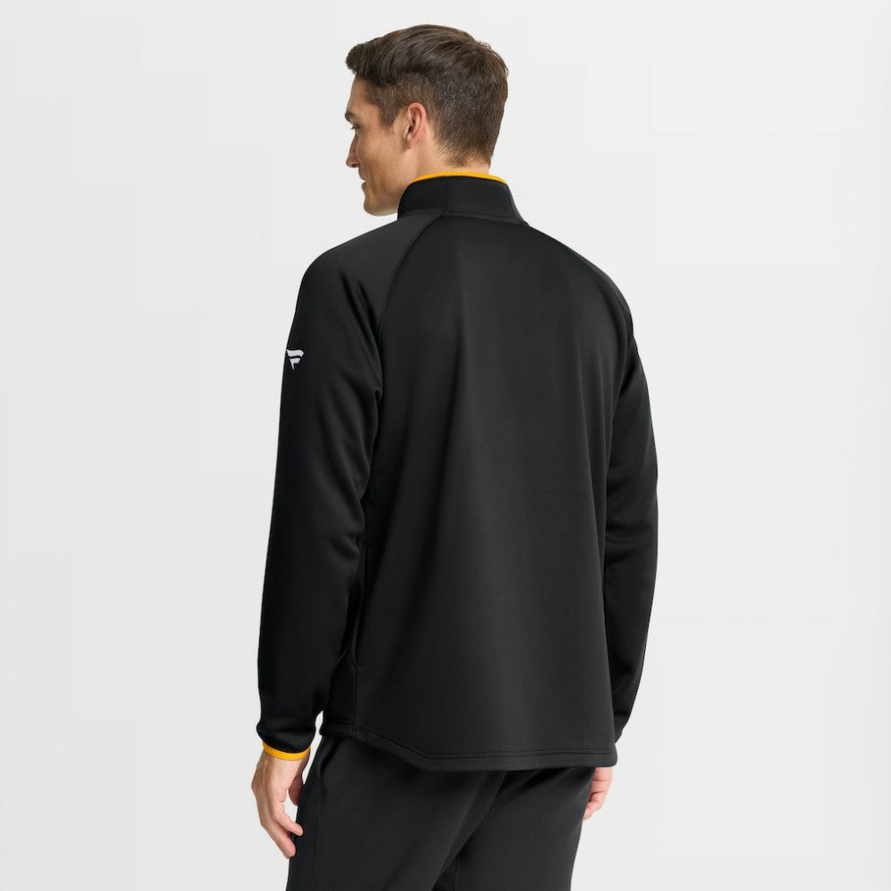 Boston Bruins Fanatics Authentic Pro Rink Raglan Quarter-Zip Pullover Black